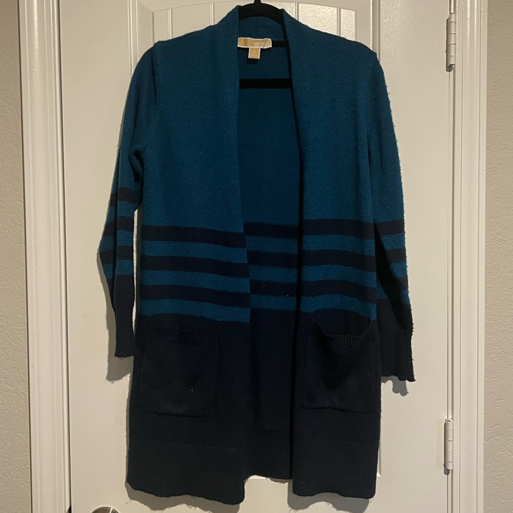 Michael Kors Blue Knit Cardigan XS